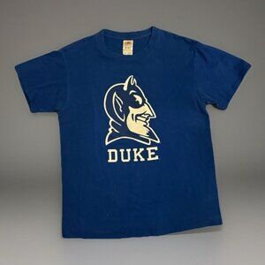Vintage 90s Duke Blue Devils T Shirt Mens Medium Center Logo NCAA Basketball